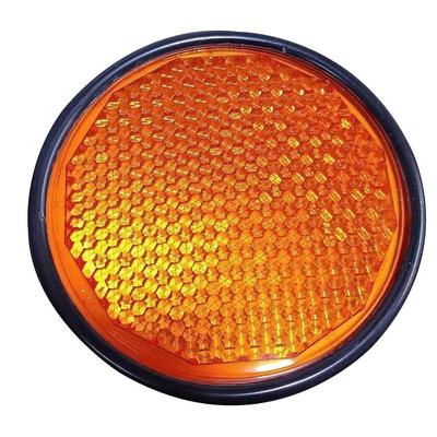 Round Reflex Reflector Set – Metal Body with PMMA Lens | Universal Fit for Tractors, Cars, Bikes, Trucks, Trailers, Boats , Tractor (Set of 2)