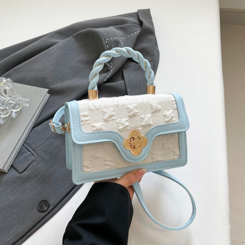 

Модная портативная маленькая квадратная сумка женская сумка 2025 новая модная высококачественная простая сумка-мессенджер синий