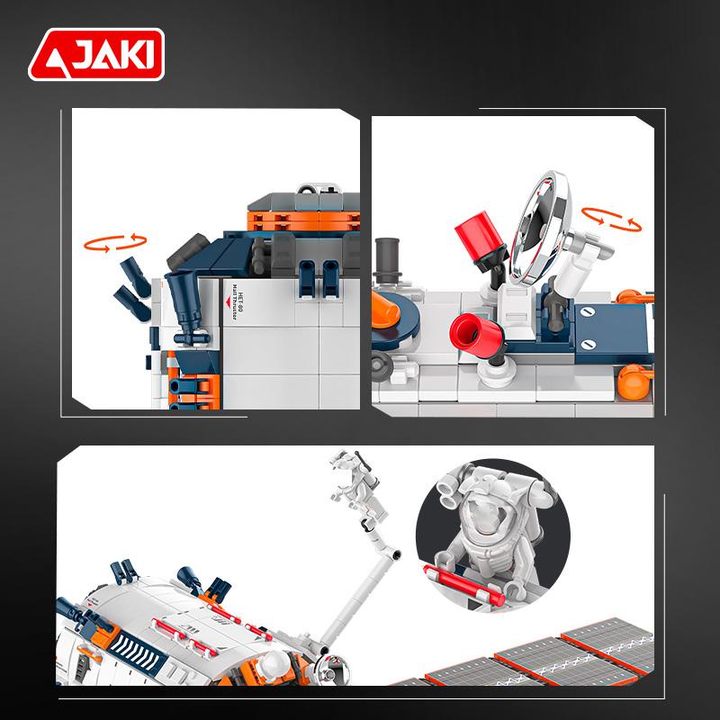 JAKI Children's Building Block Toy Set Space Aerospace Exploration Series Space Core Module Space Station Building Toys