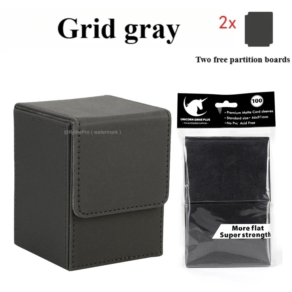 100 Premium Card Sleeves 66x91mm and Trading Card Storage Box Holds 100+ Commander Deck Box for MTG PTCG Baseball Sports Cards