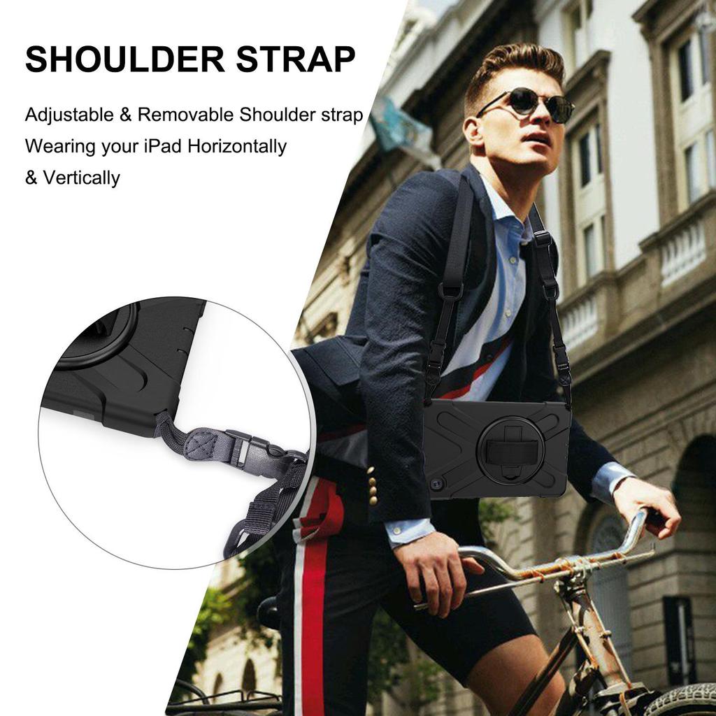 8,4" T307 Anti-Drop-Tablet-Schutzhülle mit drehbarer Halterung – handliches, verbiegungssicheres Design