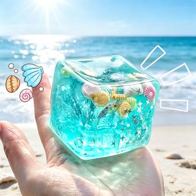 New Ocean Blocks Squishy Stress Balls for Adults, Maltose Water Sensory Toys, Anxiety Relief Fidget Bulk Gifts