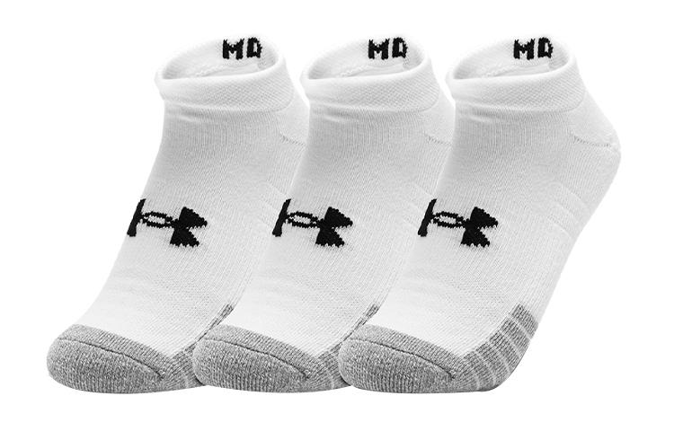 Under Armour Ankle Socks Unisex 3 Pack White Couple s 1346755-101 XL