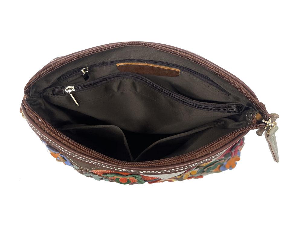 Torba Crossbody z prawdziwej skóry w patchwork kwiatowy z motywem kwiatu śliwy - Modna torebka damska w stylu europejskim i amerykańskim