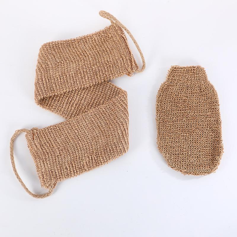 Burete de baie natural cu două fețe lufă și iută