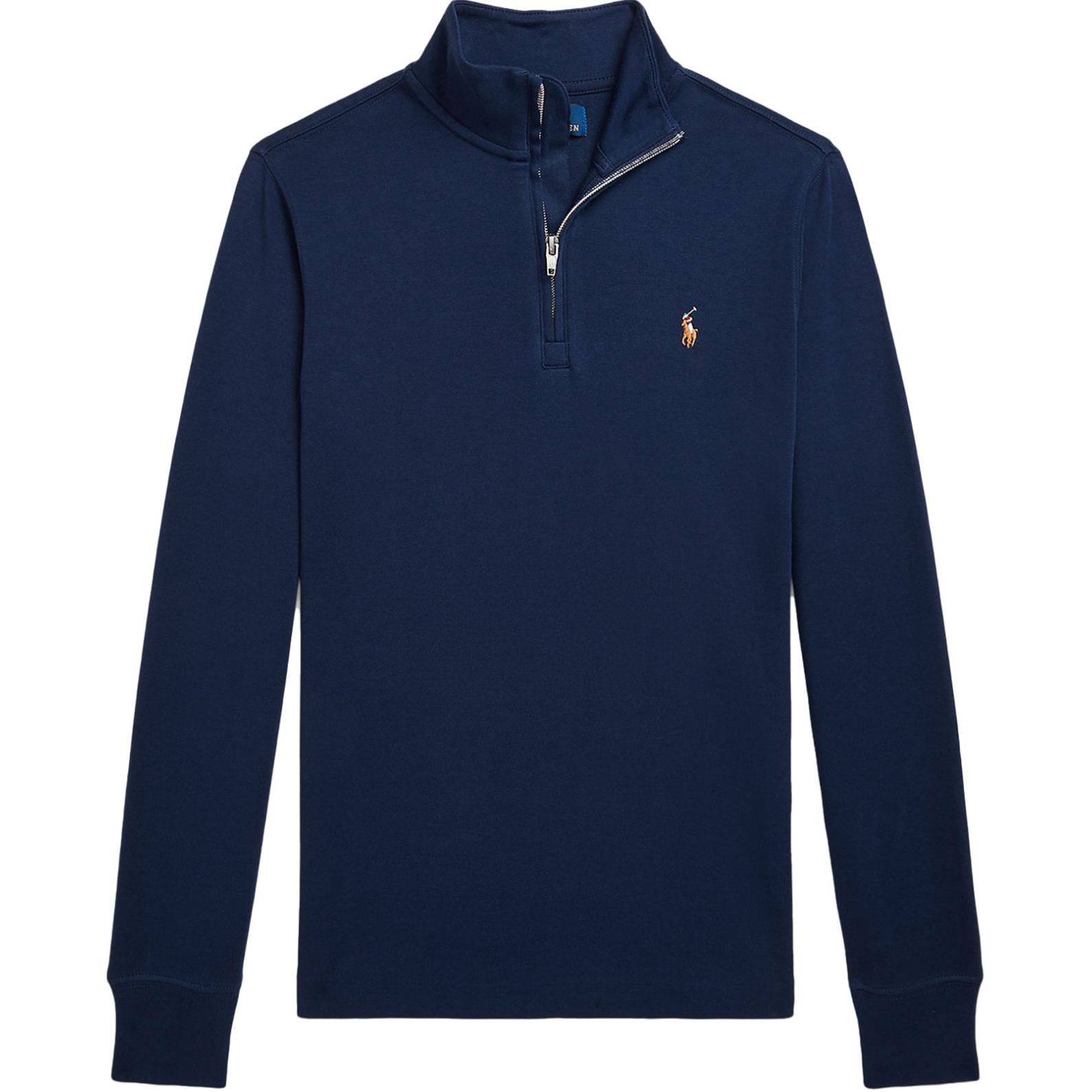 

Свитер Polo Ralph Lauren Однотонный Вышивка Маленький Пони Воротник-стойка Пуловер Длинный рукав Детский свитер Темно-синий 323952436-001 S