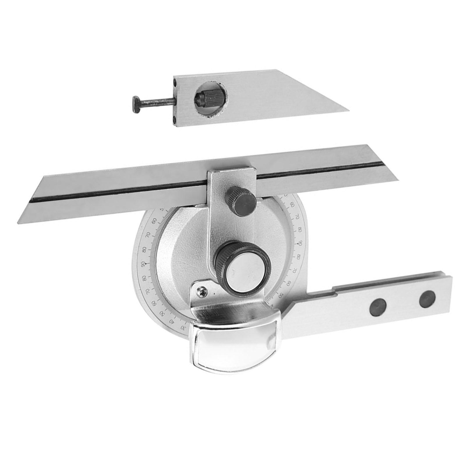

360 Degree Steel Universal Bevel Protractor Angle Finder Measuring Ruler W Magnifying Glass