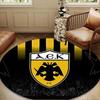 AEK AthensGolden And Black Crest Design Round mat Home Decor, Chair rug For livingroom,Bedroom, doormat home decor Birthday Gift Christmas Gifts