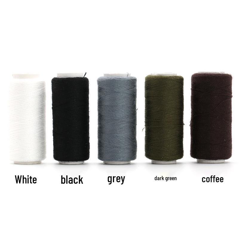 402 Polyester Black & White Sewing Thread Set: Small Roll for Machine & Hand Sewing, Needle & Thread for Household & Clothes Use.