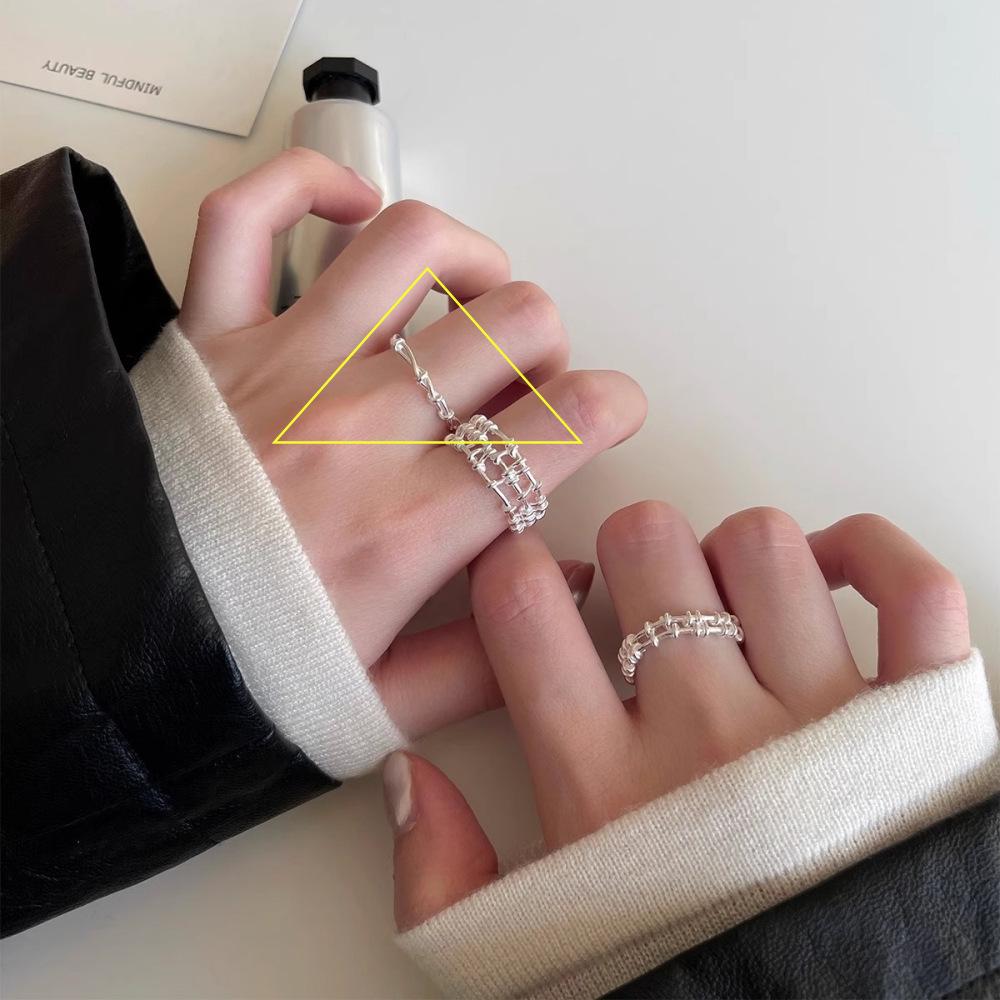 Women's High-End Light Luxury Sterling Silver Ring - Non-Fading, Versatile Index Finger Accessory