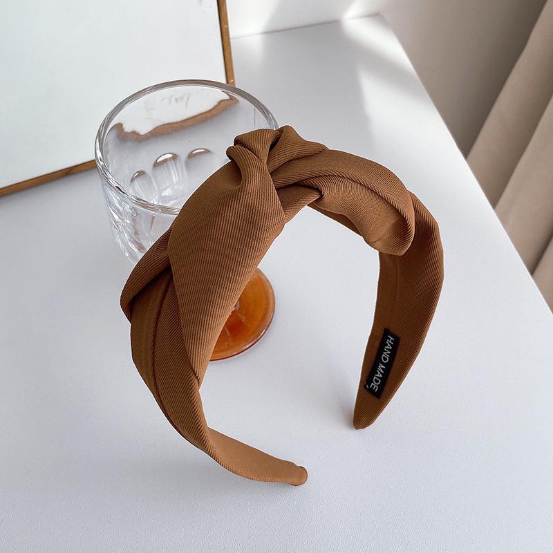 Fashion Women's And Girls Headbands Solid Twill Cloth Knotted Hairbands for Ladies Hair Hoop Accessories