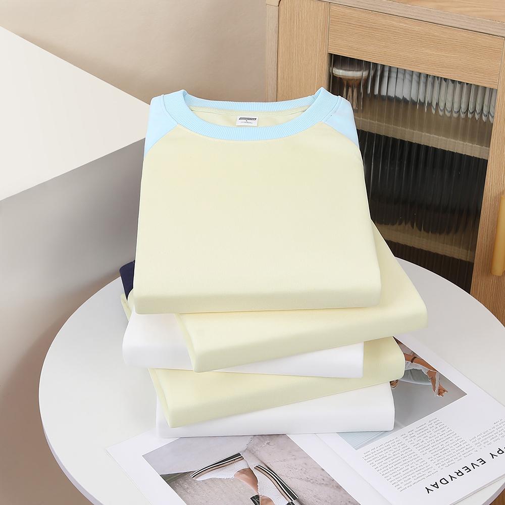 Korean Trend Unisex Loose Shoulder Sweatshirts Customized Pattern Print Men And Women Hoodie Long Sleeves O-neck Pullovers Sporty and Rich Clothing