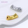 1/3/5Pcs 18K Gold Plated Spacer Beads For Jewelry,Brass Decorative Beads,Separators For Beads,DIY Jewelry Making Accessories
