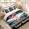 Custom Name Bedding Set 3 PiecesCristiano Ronaldo Print Duvet Cover + 2 Pillowcases Soft Bed Decor