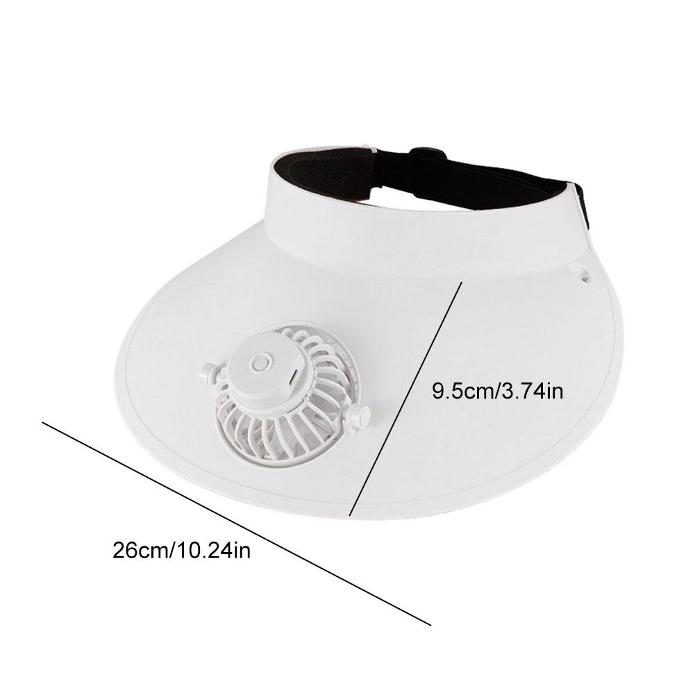 Sun Visor Hat with Fan Solar & USB Charging Sun Protection Hat Breathable Summer Cooling Fan Hat for Outdoor Camping Fishing