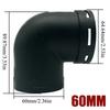 6X 42/60/75/90mm Plastic L-Shaped Air Pipe Elbow Outlet Connector For Webasto Eberspaecher Diesel Parking Car Heater Accessories