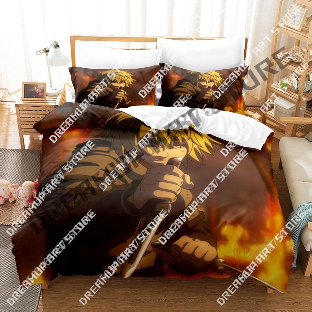 3D Print VINLAND SAGA Bedding Set Single Twin Full Queen King Size Bed Set Aldult Kid Bedroom Duvetcover Sets 3D Anime
