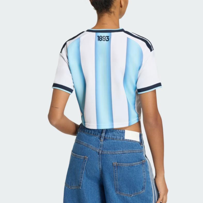 adidas Maglia da calcio cropped Argentina top da donna KE5982