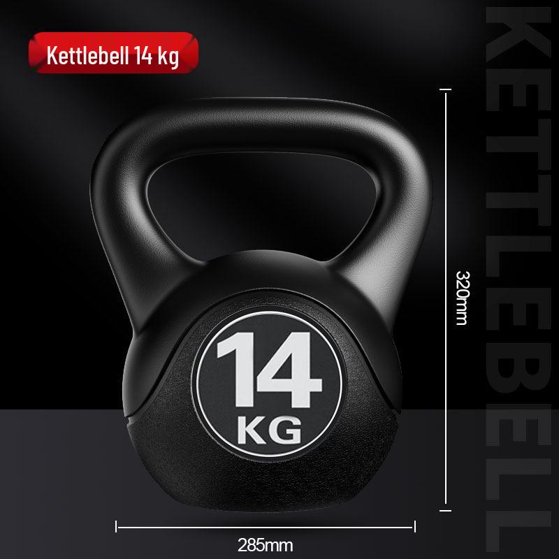 Black Kettlebell for Men & Women Home Fitness - Strength Training Equipment