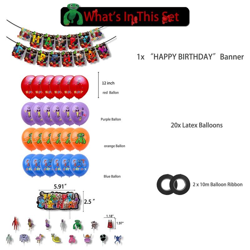 Beautifully Designed Garten Of Banban Garden Birthday Party Balloon Kit With Banner And Spread Balloons