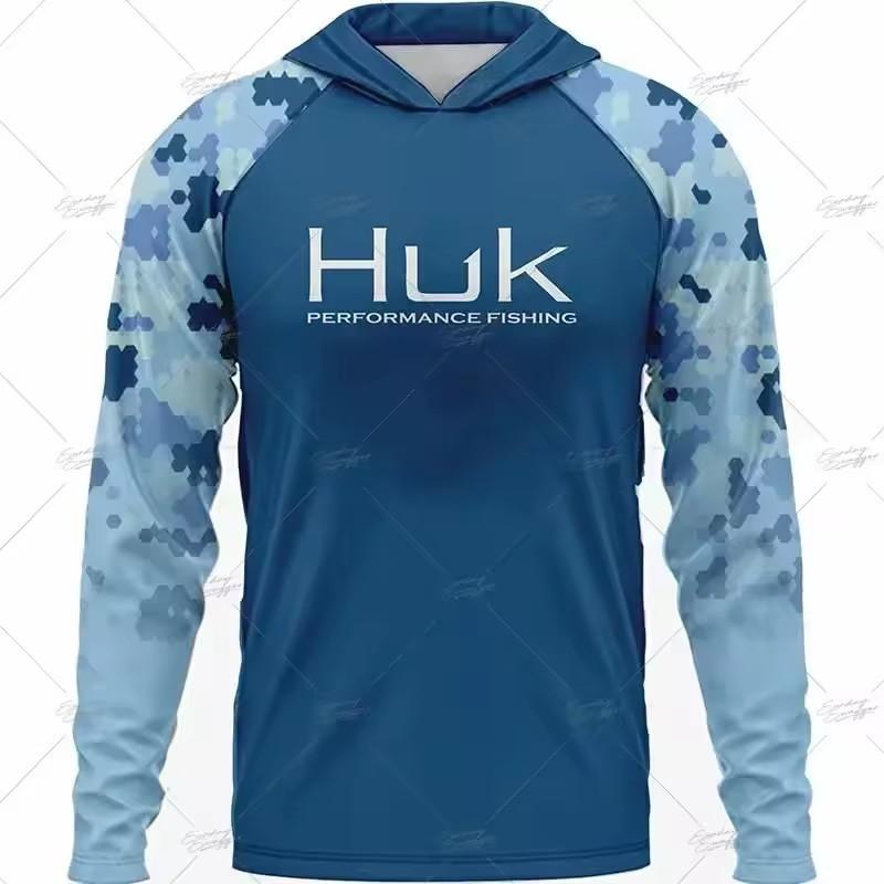 Mens Womens Quick-Dry UV Protection Hooded Fishing Shirt Lightweight Breathable Outdoor Performance Top