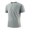 Men's Ice Silk Short-sleeved T-shirt Pure Cotton Round Neck Body Shirt Breathable Quick-drying Elastic Top
