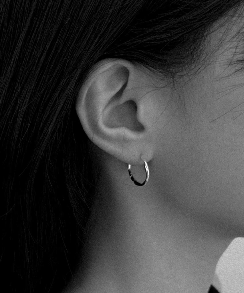 Knosis [925 Silver] Ellipse Ring Earrings