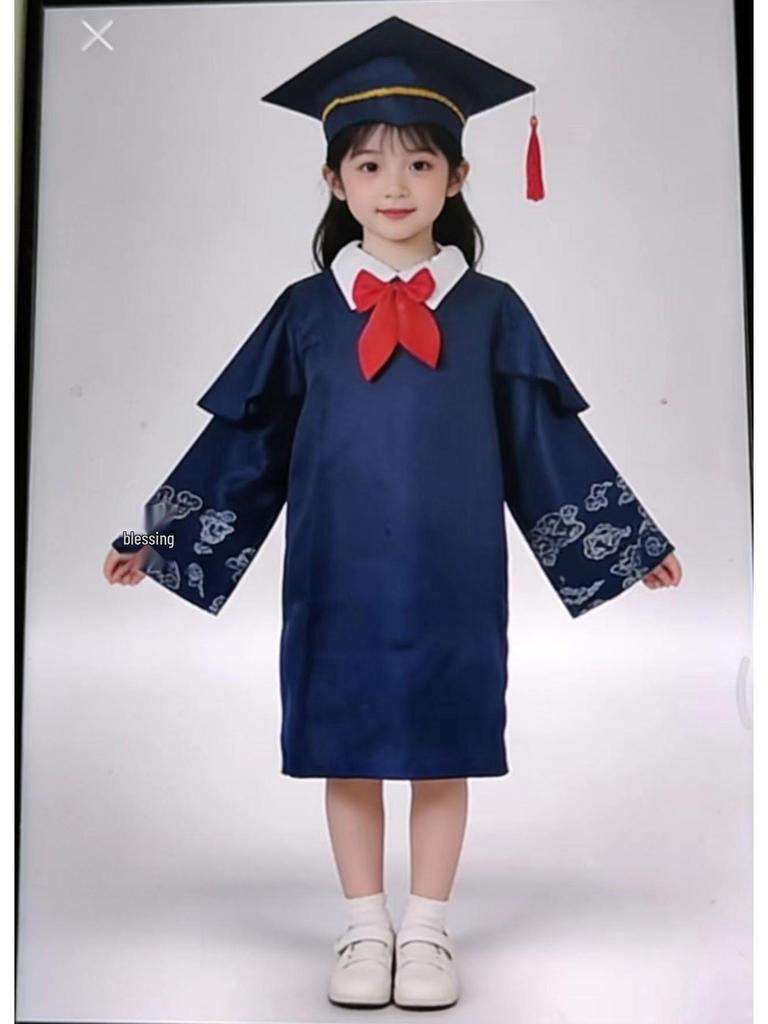 Costume da Laureato Dottore per Bambini: Set Grembiule Scuola dell'Infanzia e Primaria