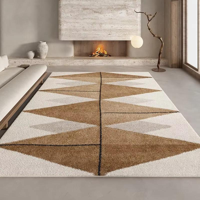 Luxury Living Room Carpet Bedroom Bedside Color Matching Rug Imitation Cashmere Soft Comfortable Foot Mat Large Size Floor Mats