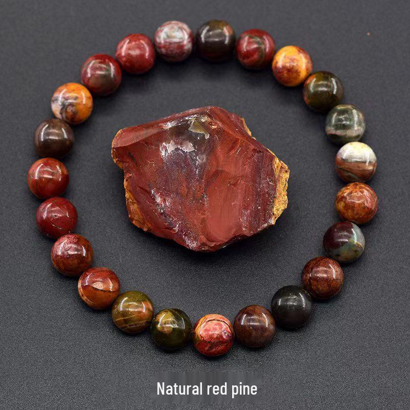 Jingde Jewelry Natural Agate Bracelet: Single-Loop Crystal Stone for Men and Women