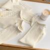 2Pairs Lingge Mid-calf Cotton Socks Hollow Out Ruffle Tube Socks Women Sweet White Socks  Daily