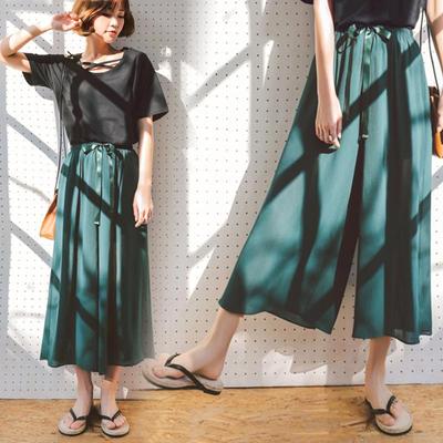 Frühlings-/Sommer Chiffon Weitbein Culottes für Übergrößen Damen - Lässig & Locker geschnitten
