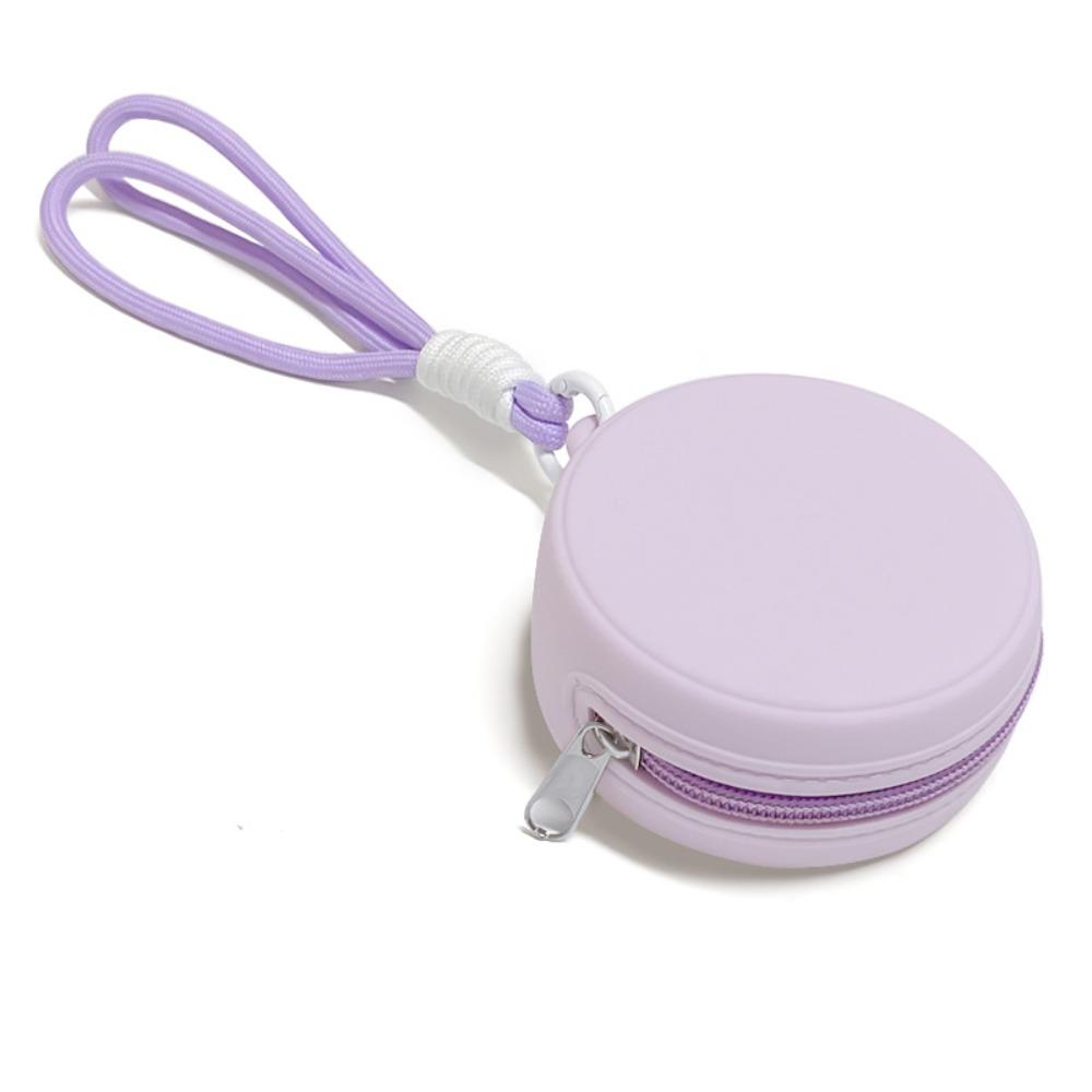 

Водонепроницаемый кошелек для монет на молнии, многофункциональный чехол для хранения кабеля для передачи данных, силиконовая сумка для наушников, женская фиолетовый