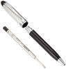 AURORA Ballpoint Pen Epsilon Silver Silver Cap Black Regular Import Product Body Oil-based B34-CN Size 139mm/BP/31g