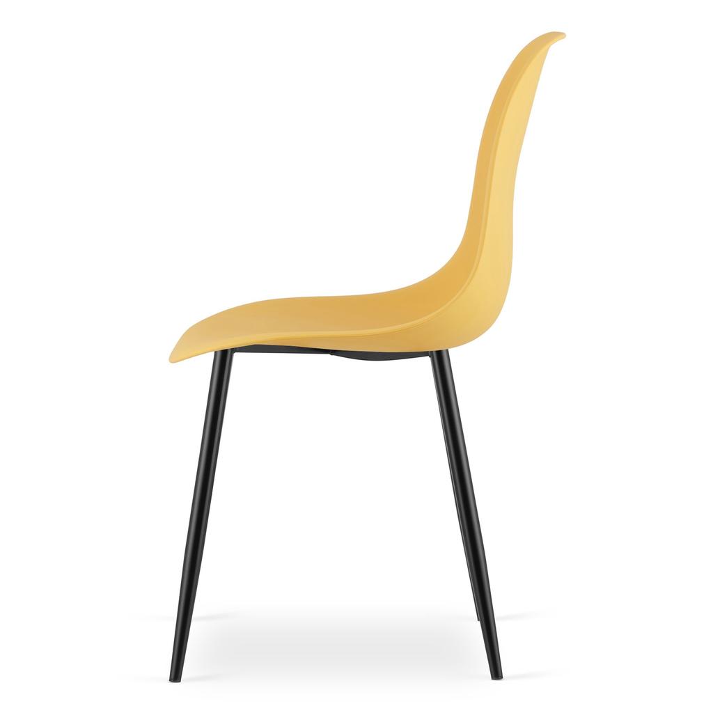 WAT chair mustard / black legs x 2