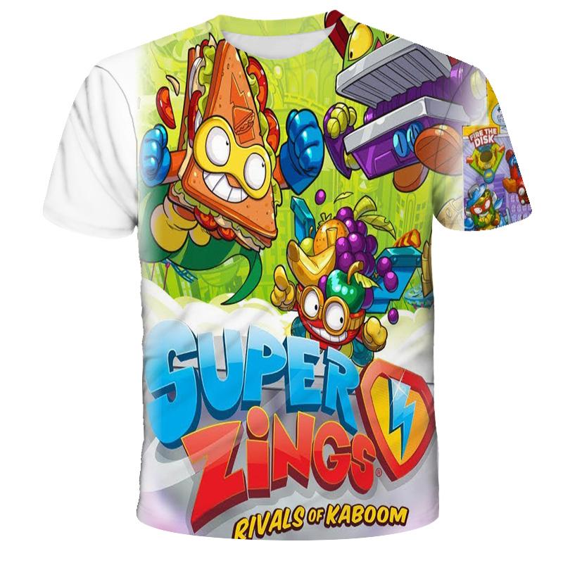 Super Zings Cartoon Clothing T Shirt Kids Game Streetwear Short Sleeve Children T-Shirt Superzings Tshirt Children Clothes Tops