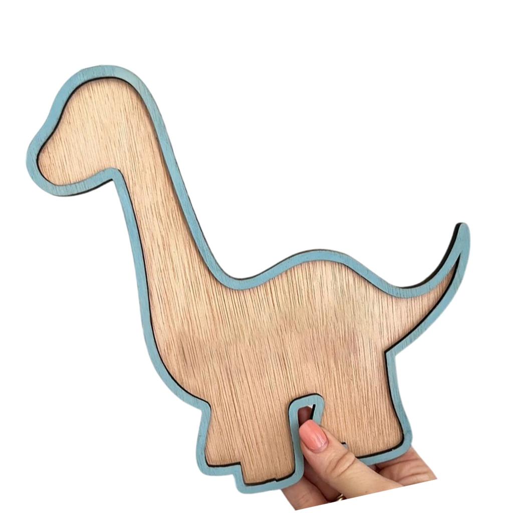 Child's Bedroom Dinosaur Wall Hanging Made of Safe Wood Perfect for Preschool and Home Decoration