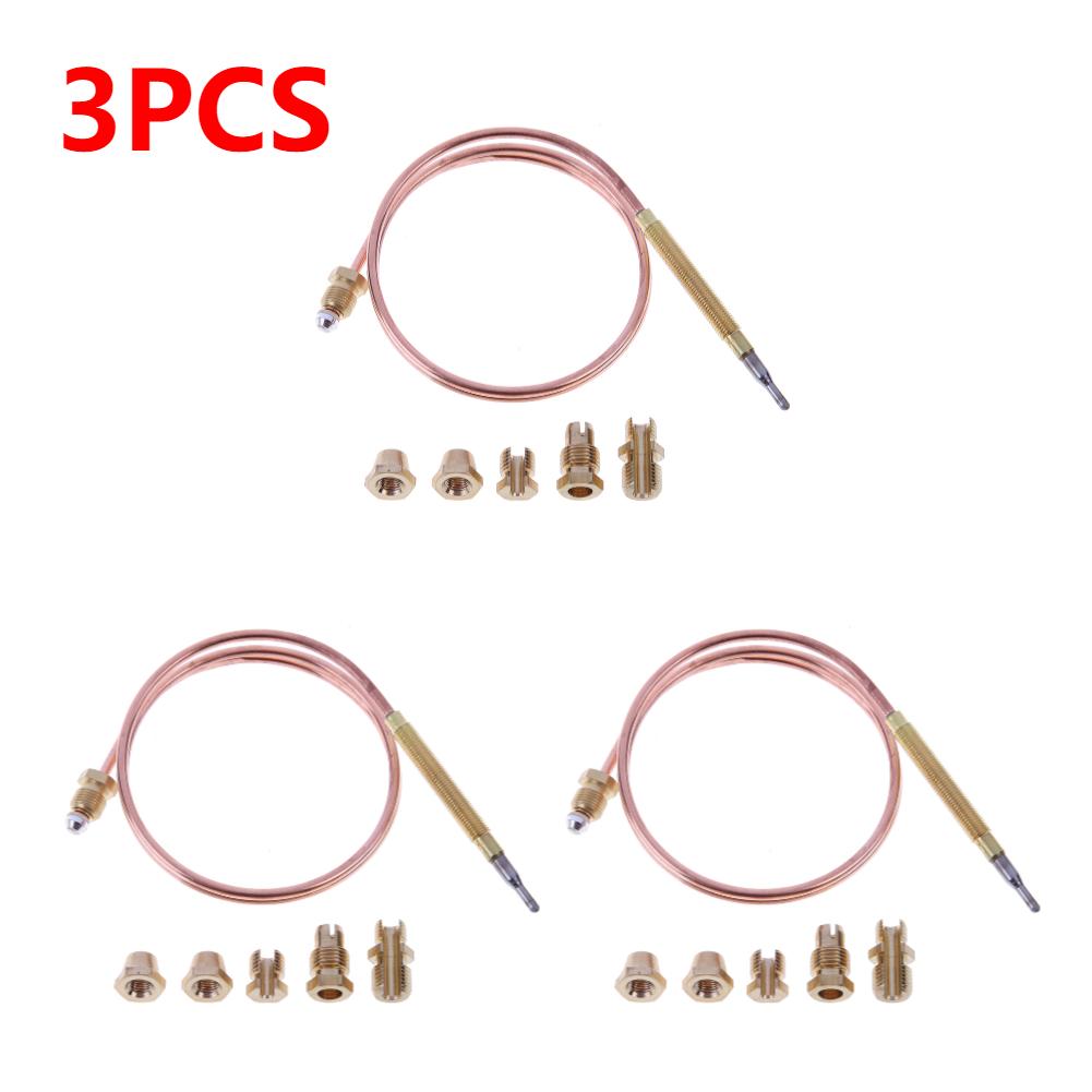 1-5 pz Valvola Termocoppia Universale a Gas 60/120cm Sostituzione Termocoppia per Camino per Scaldabagno, Bollitore da Tè con 5 Parti Fisse