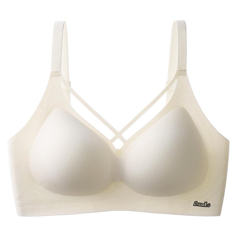

Large size seamless female sexy steel rim comfortable gathering anti-sagging thin fat mm bra cover m【recommended 40-50kg 34/75bcd】 шампанского