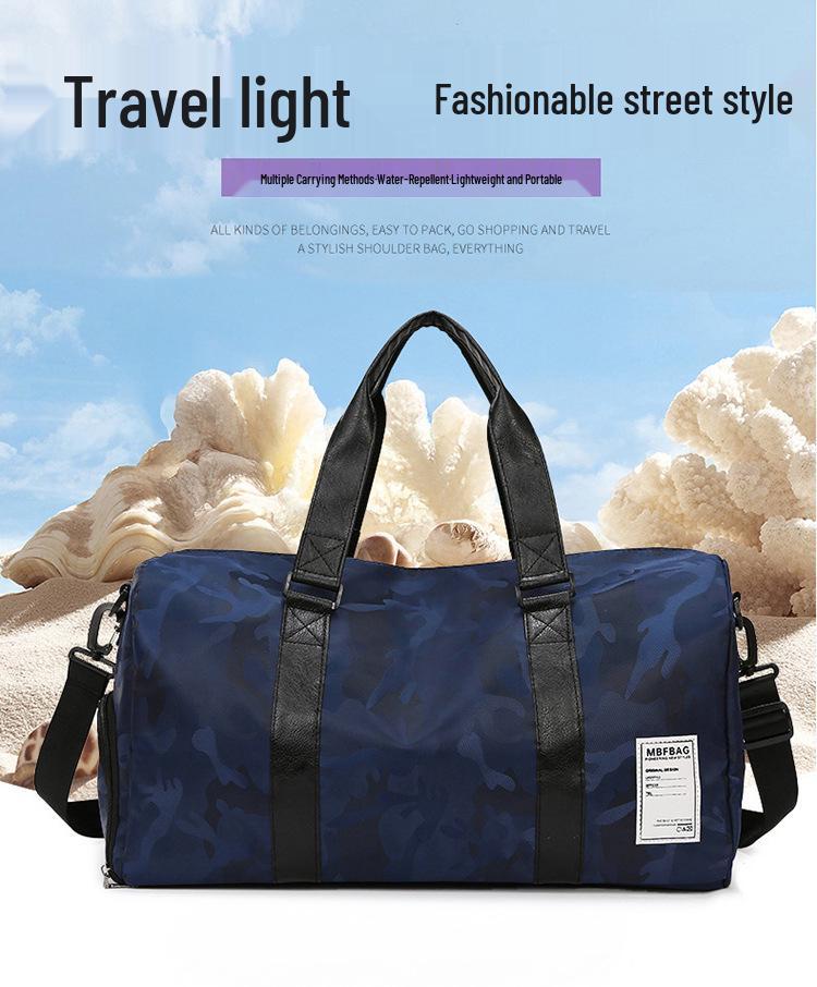 Large Capacity Travel Bag with Shoe Compartment, Wet/Dry Separation, for Sports, Swimming, and Fitness