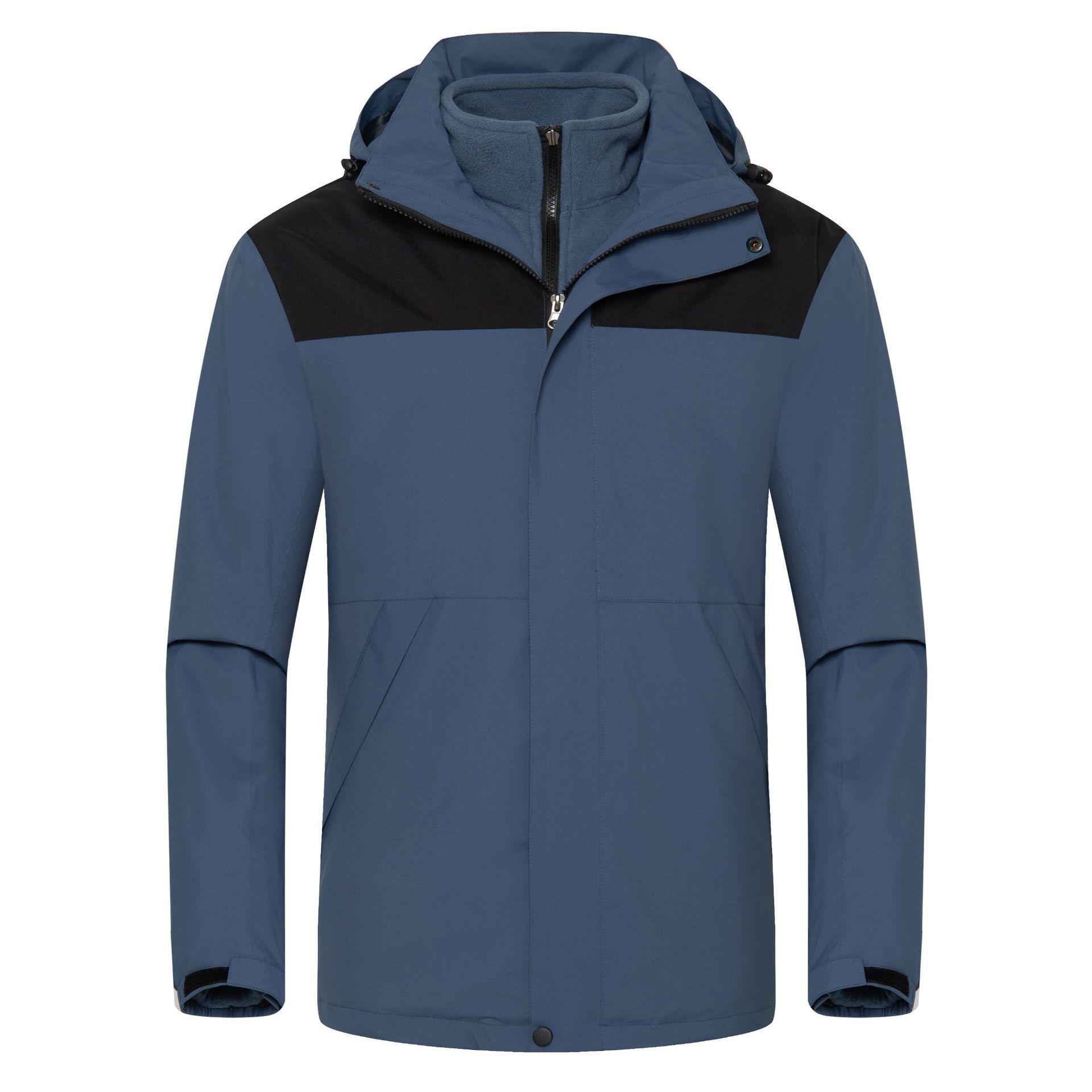 Men s and Women s Autumn Winter Waterproof Three-in-One Detachable Outdoor Jackets for Mountaineering and Workwear. L