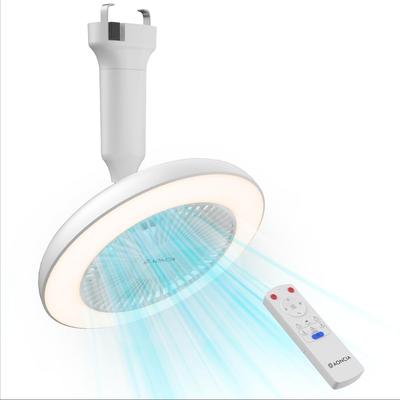 AONCIA Mini LED stropní ventilátor s designem na suchý zip, pohybovým senzorem, UV ochranou, funkcí záporných iontů, cirkulátorem vzduchu a pokročilým 2.4G dálkovým ovládáním