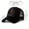 Cool Hippie Curved Brim Baseball Cap, Cock Print Breathable Mesh Truck Driver Hat Mucent Hat