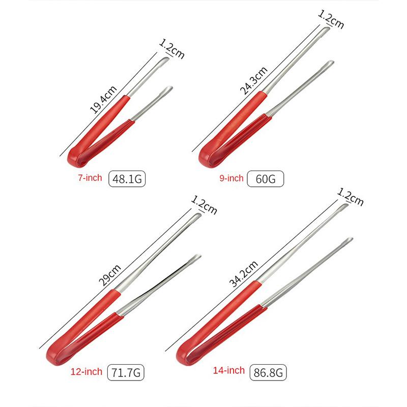 4 Sizes Of Stainless Steel Pliers Multifunctional Non-slip Anti-scald Food Cooking Pasta Steak Barbecue Clip Kitchen Tools.
