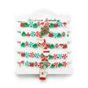 5 Pieces of Christmas Soft Pottery Bracelets, Cute Oil Dripping Snowman, Santa Claus Gloves Pendant, Multiple Bracelets