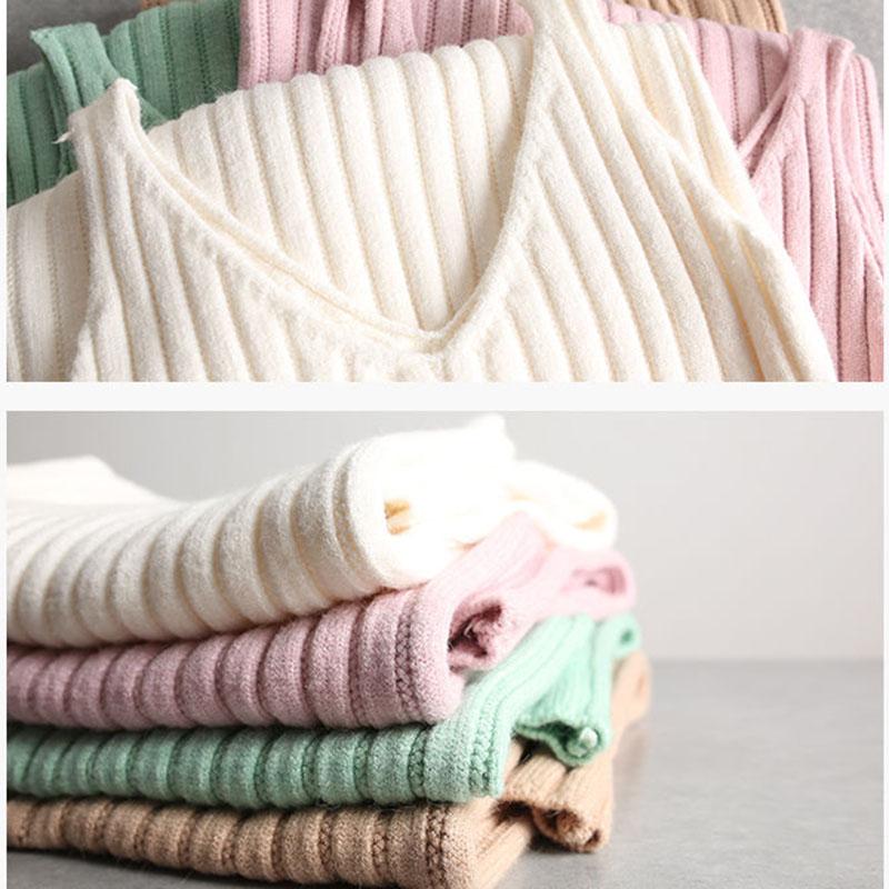 Φαρδύ πουλόβερ Γυναικείο πουλόβερ πουλόβερ και πλεκτό αμάνικο πουλόβερ Φόρεμα με λουράκι Σετ δύο τεμαχίων Άνοιξη Φθινόπωρο μονόχρωμα Φοιτητικά ρούχα