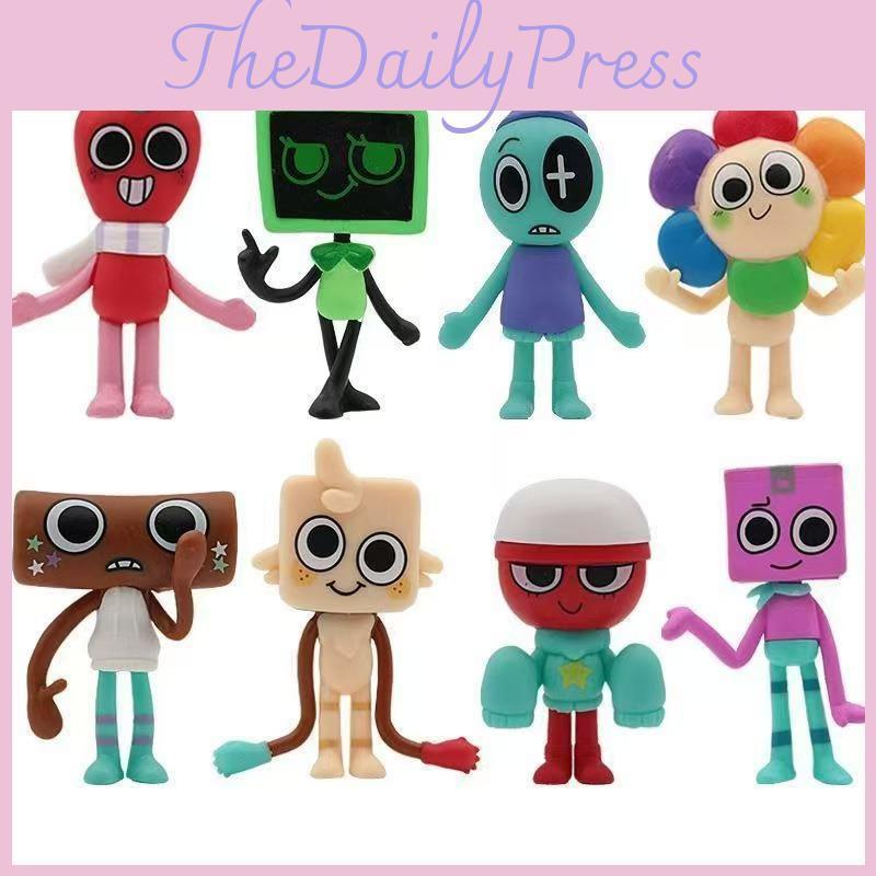World Dandys Cute Pvc Doll Figurine Set Of 8 Anime Character Perfect Decor Home