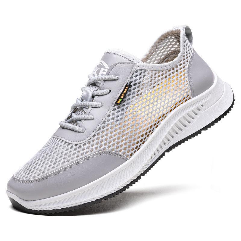 

Sneakers men s 2025 new platform dad shoes mesh trendy shoes breathable hollow men s running shoes 44 серый