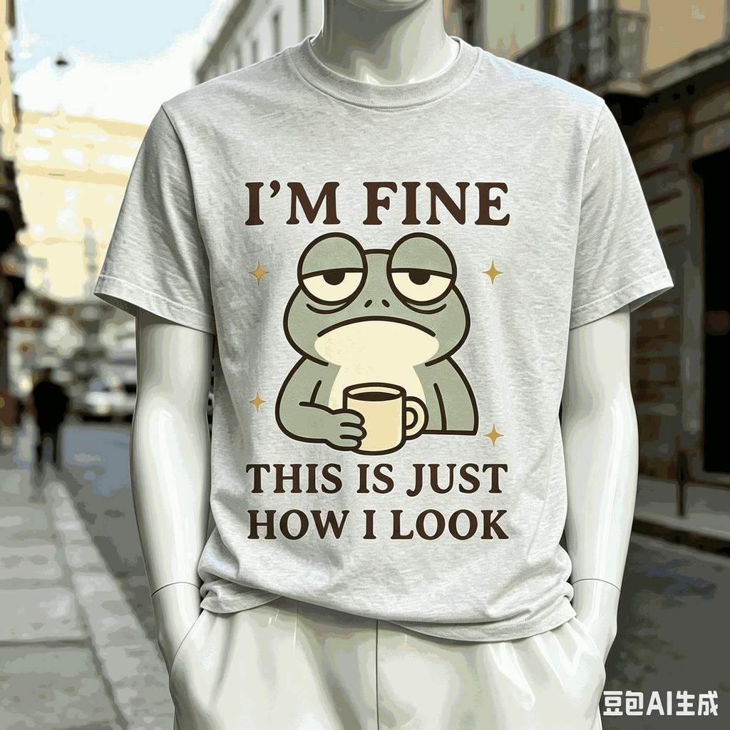 Im Fine For Fan Gift Tshirt Unisex Unisex Harajuku Oversized Unisex Short Sleeve Streetwear High Quality Couples Classic Soft Tee