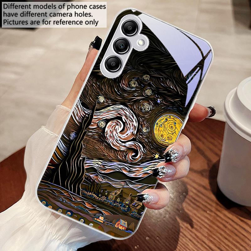 

Масляная живопись Звездное небо Для Samsung A 73 72 71 70 56 55 54 53 52 51 50 42 35 34 33 32 31 26 25 24 23 22 30 20 стеклянный чехол для телефона Galaxy A31